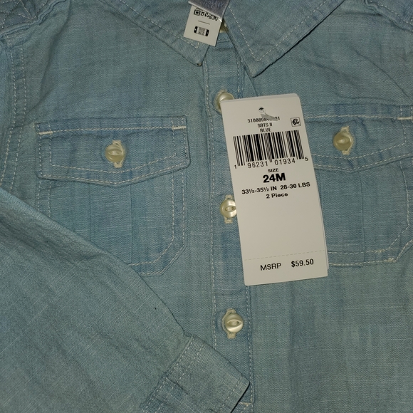 Ralph Lauren Light Blue Denim Shirt Set - Picture 3 of 3
